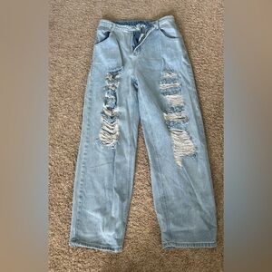 Distressed Light Blue Jeans